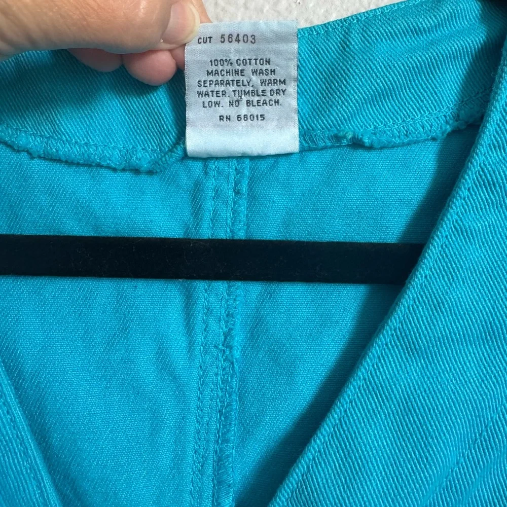 BONGO Y2K Vintage Mini denim dress - Teal - Sz 9 - Picture 5 of 8